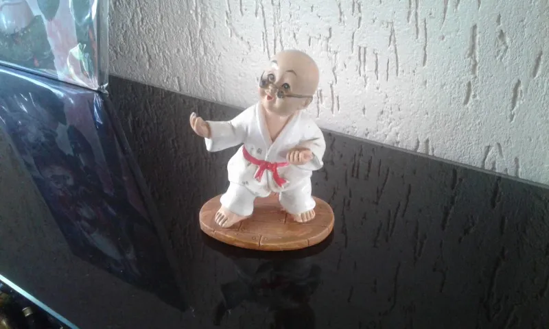 Lutado Kung Fu Estatua Miniatura Decorativa
