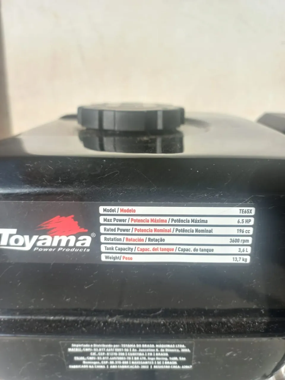 Motor de popa Toyama TE65x 6.5 HP - Novo