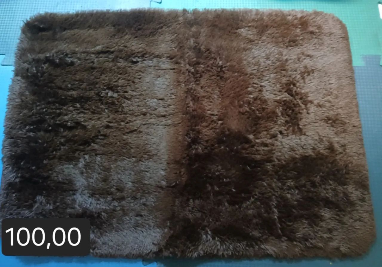 Tapete Pelúcia Azul Tie Dye 2,00x1,40m - Foto 3