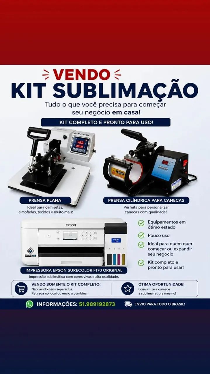 Equipamentos para sublimação 