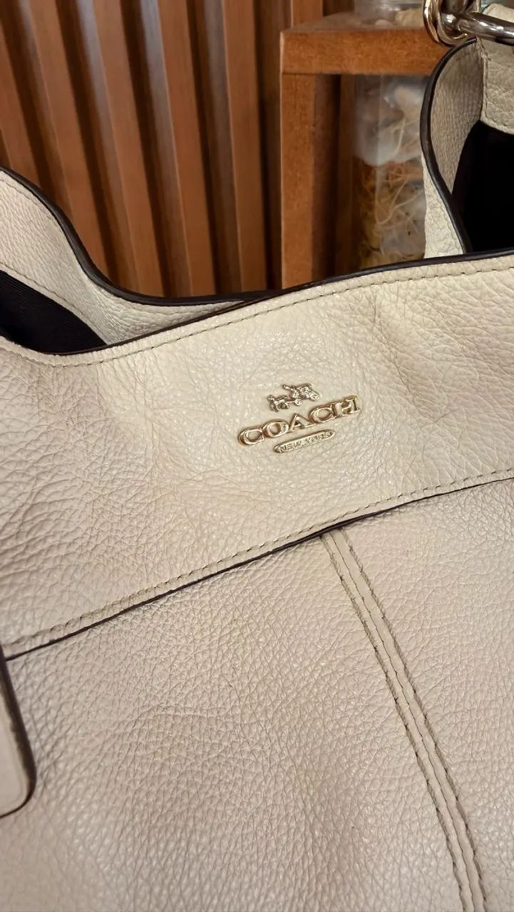 Bolsa saco Coach Off White - Foto 2