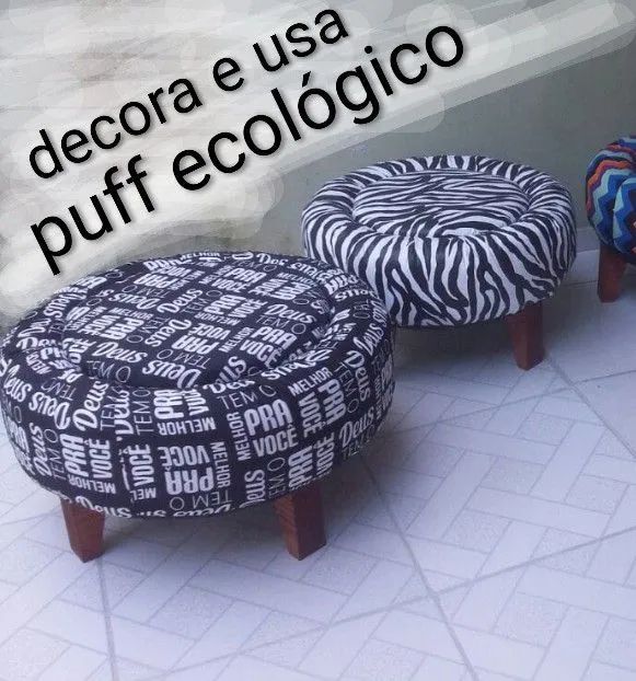 Puffs ecológico decora e usa - Foto 4