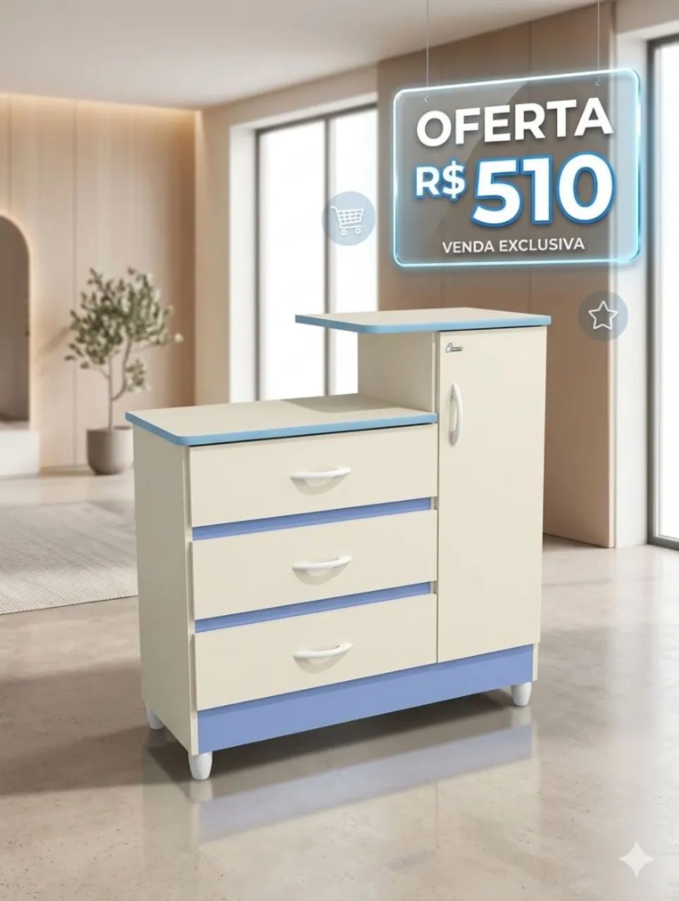 Cômodas infantis de mdf - Foto 4