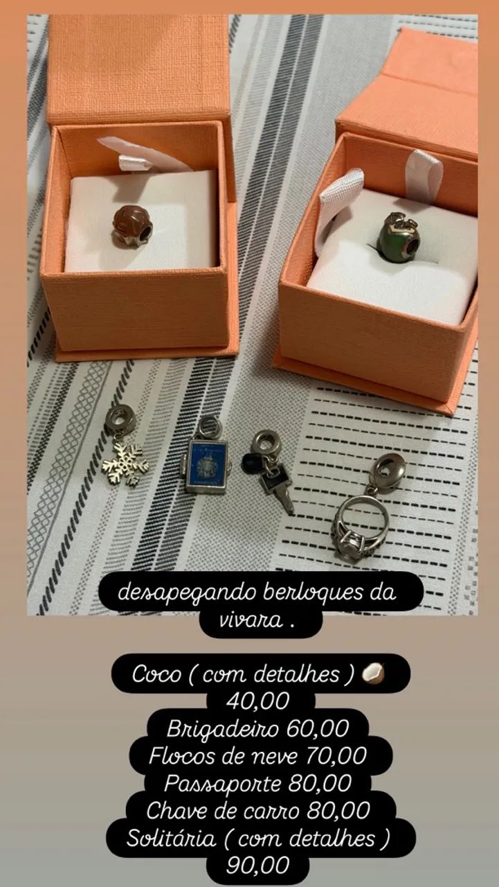 Berloques prata vivara 
