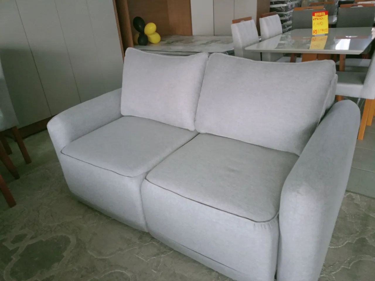 SOFÁ 1,60 FIXO COR CINZA