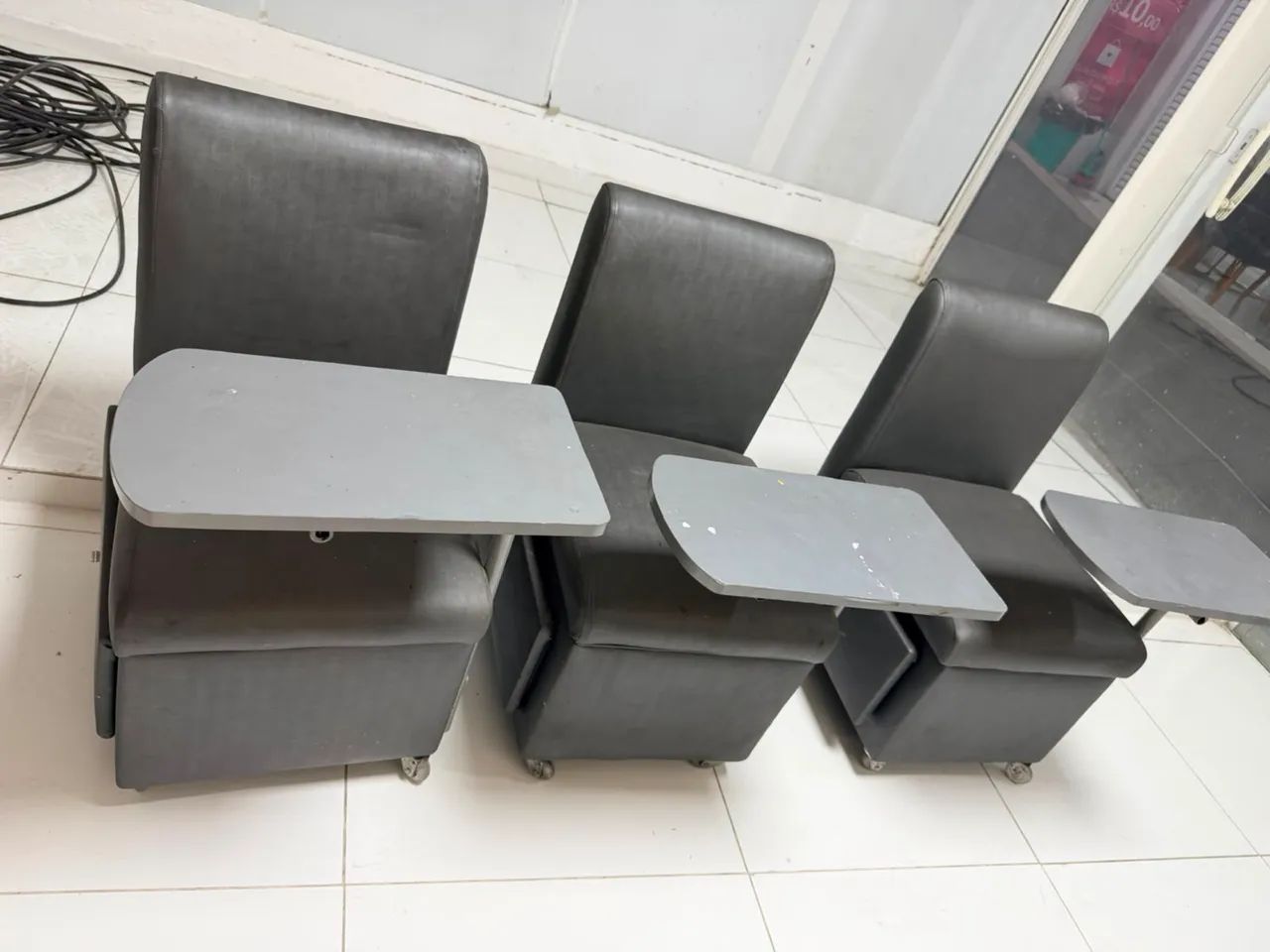 Kit 3 poltronas cadeiras manicure