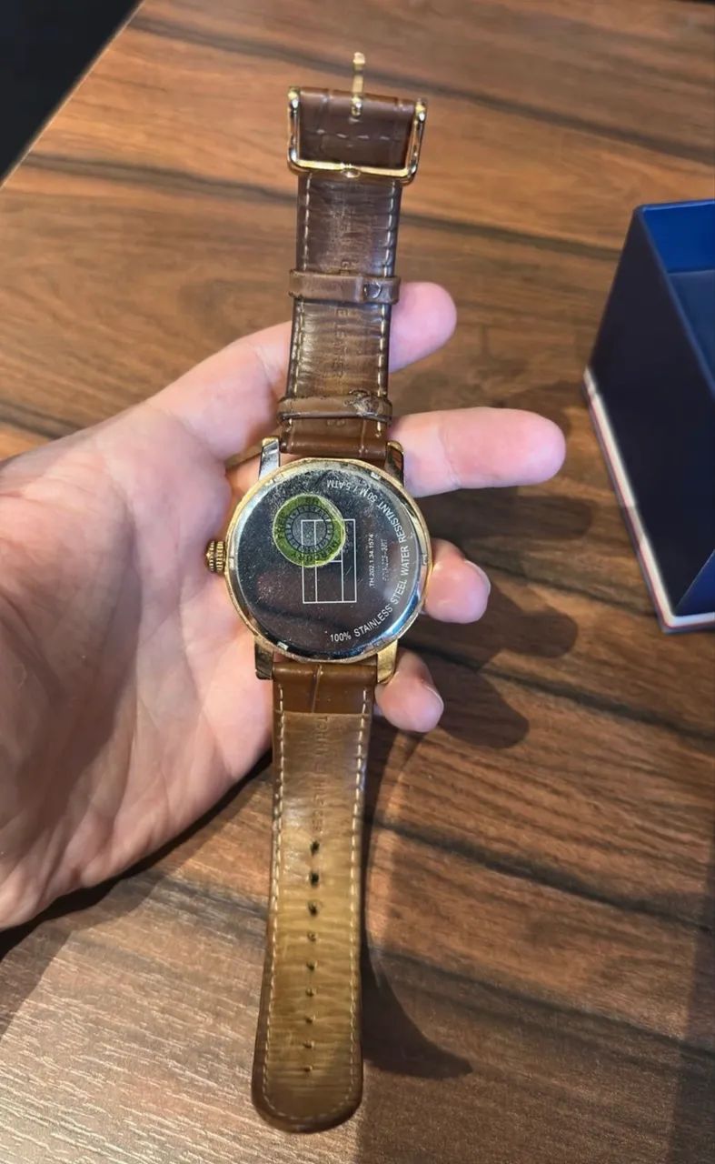 Relógio Masculino Tommy Hilfiger Original - Pulseira de Couro - Foto 5