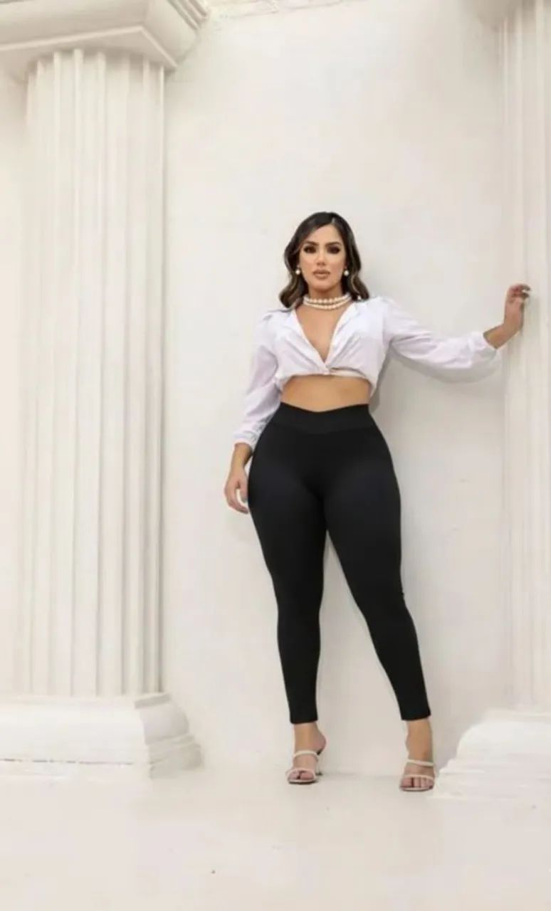 Calça Legging Preta G1/G2 R$ 49 + Lindo Brinde - Foto 4