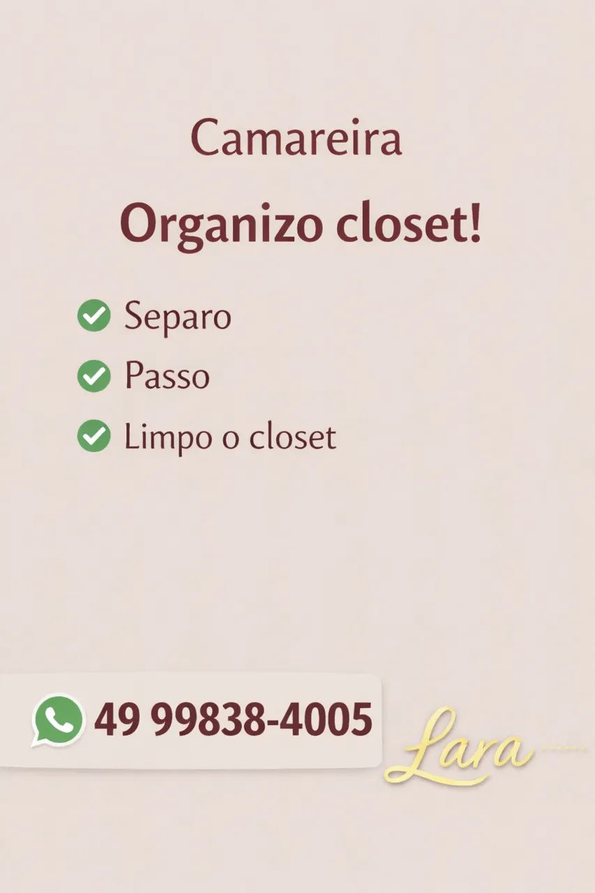 Camareira/organizadora