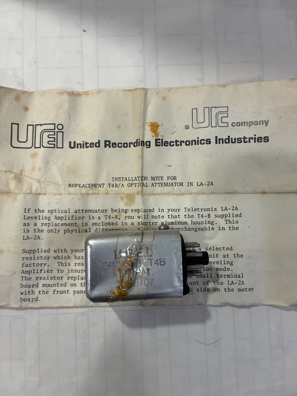 UREI  La-2A Kit replacement T4B/A ORIGiNAL