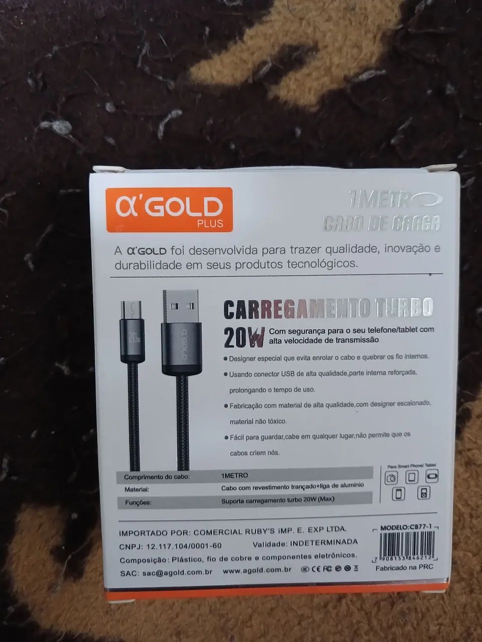 Cabo USB v8 20w - Foto 2