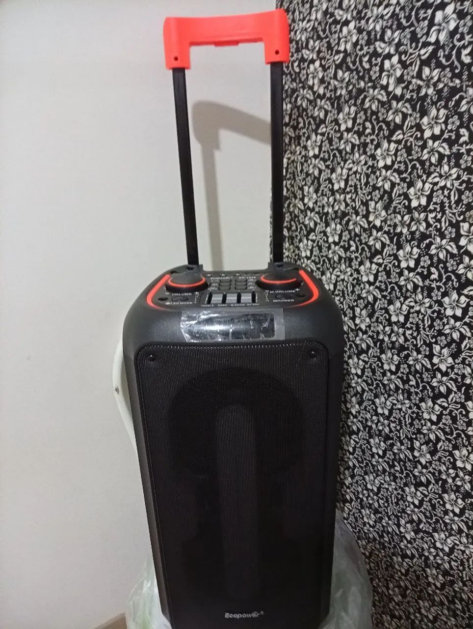 Caixa De Som Bluetooth LED Usb Sd Karaokê Ecopower Ep-1938