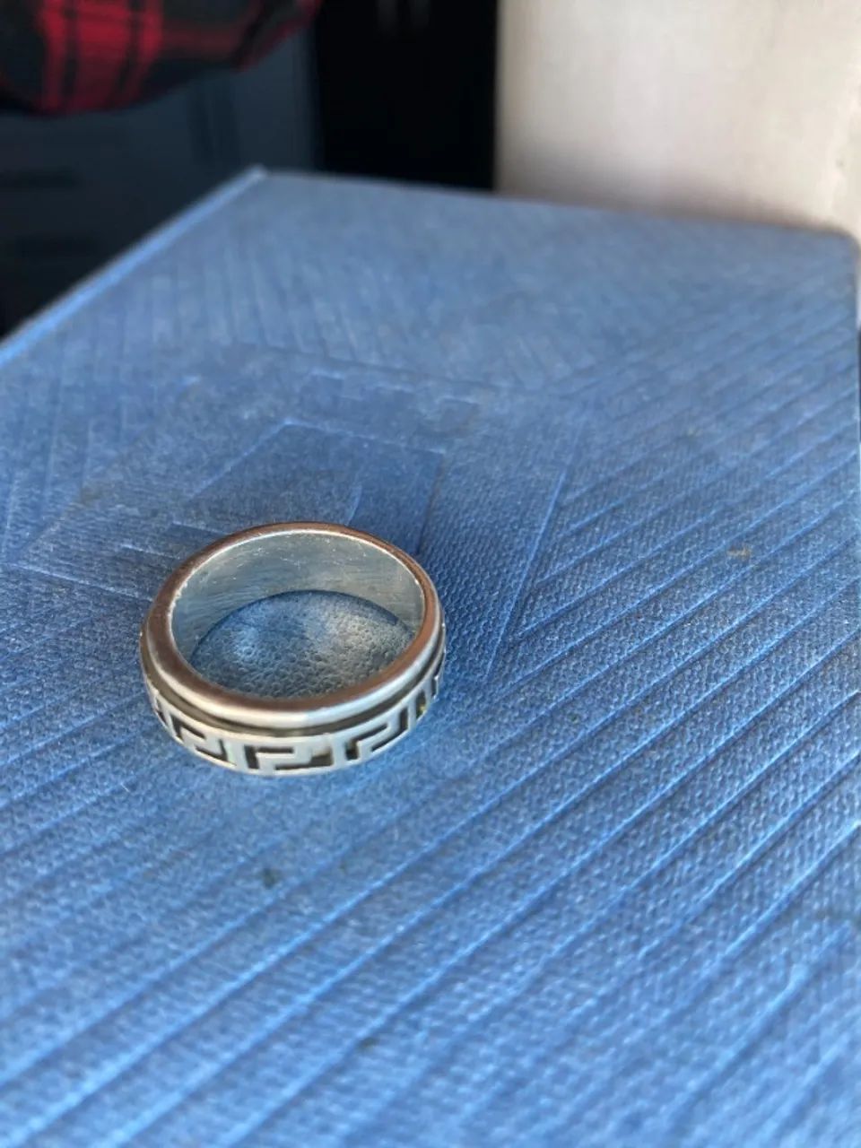 Anel Grego Masculino em Prata - Meandro - Aro 23 - 8,64g - Foto 4