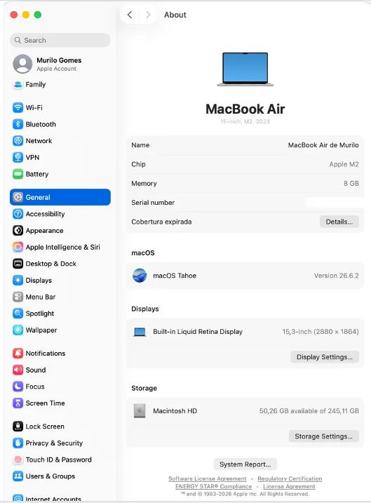 MacBook Air 15" M2 8GB 256GB - Silver - Estado impecável - Foto 4