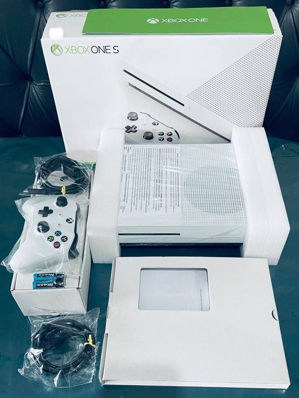 Xbox One S Com Leitor, Zero + Controle Original Caixa Cabos + Brinde