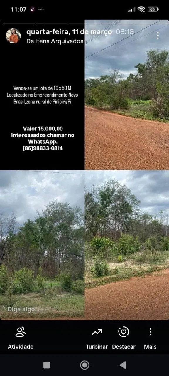 Terreno medindo 10 x 50 