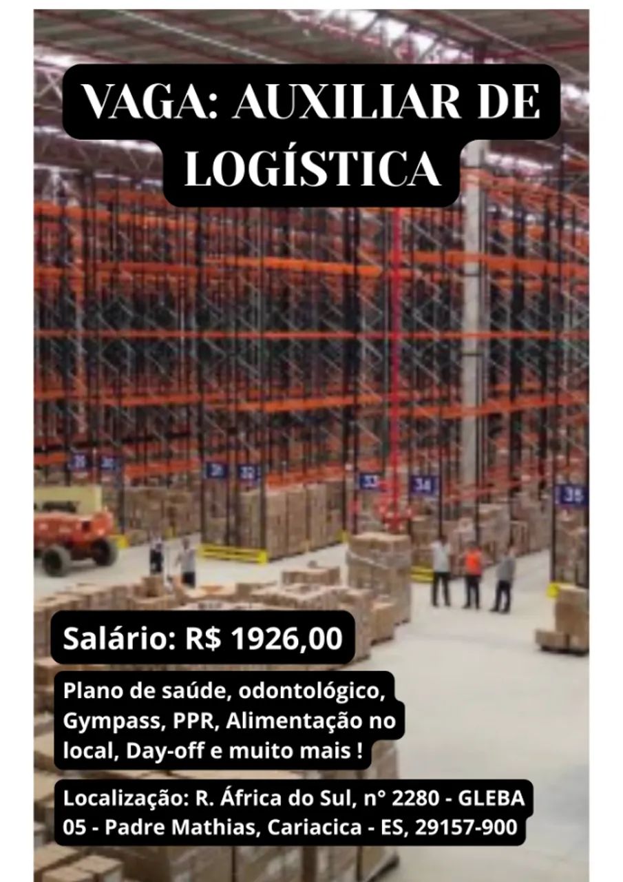 VAGA - AUXILIAR DE LOGÍSTICA