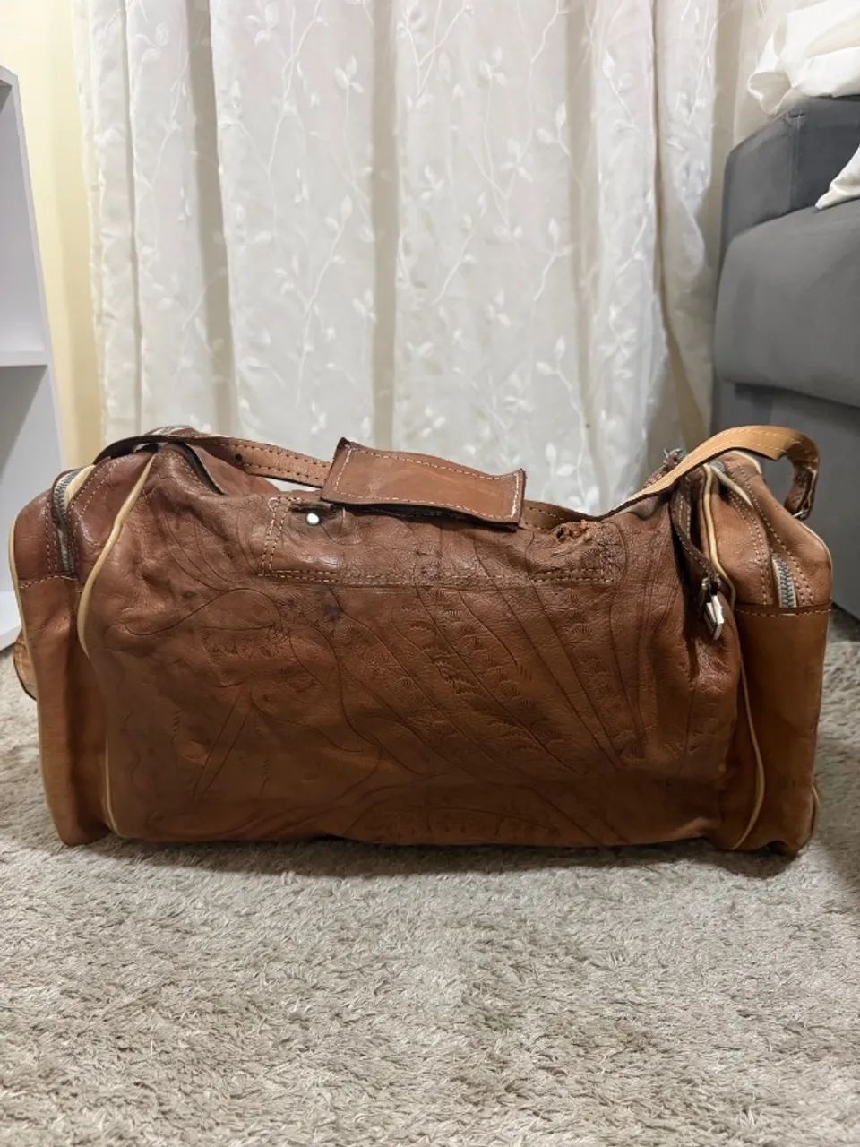 Bolsa Mala Mochila de Couro - Foto 2