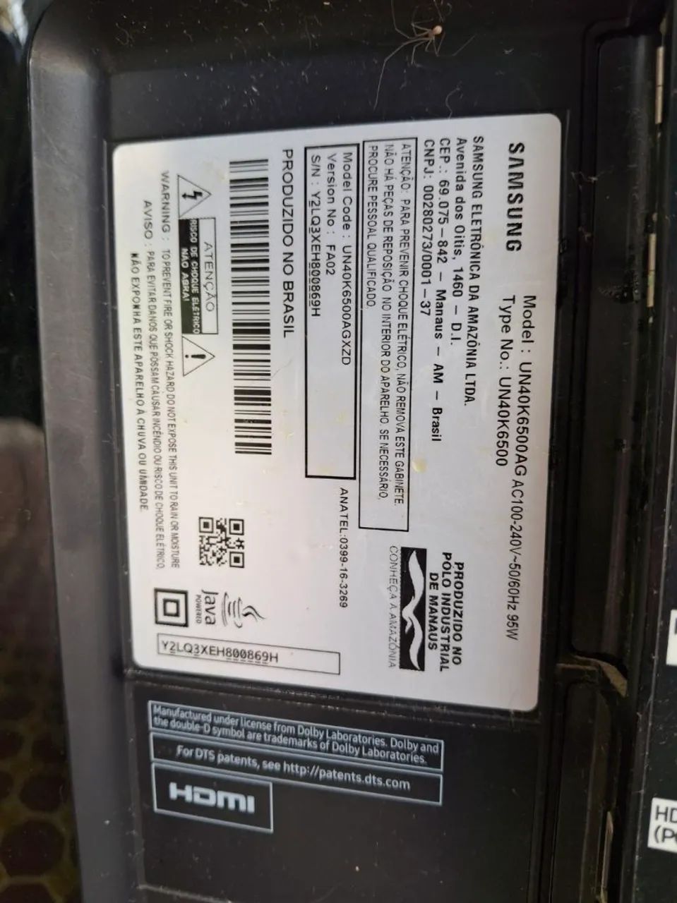 Tv sansung 40" para Conserto  - Foto 4