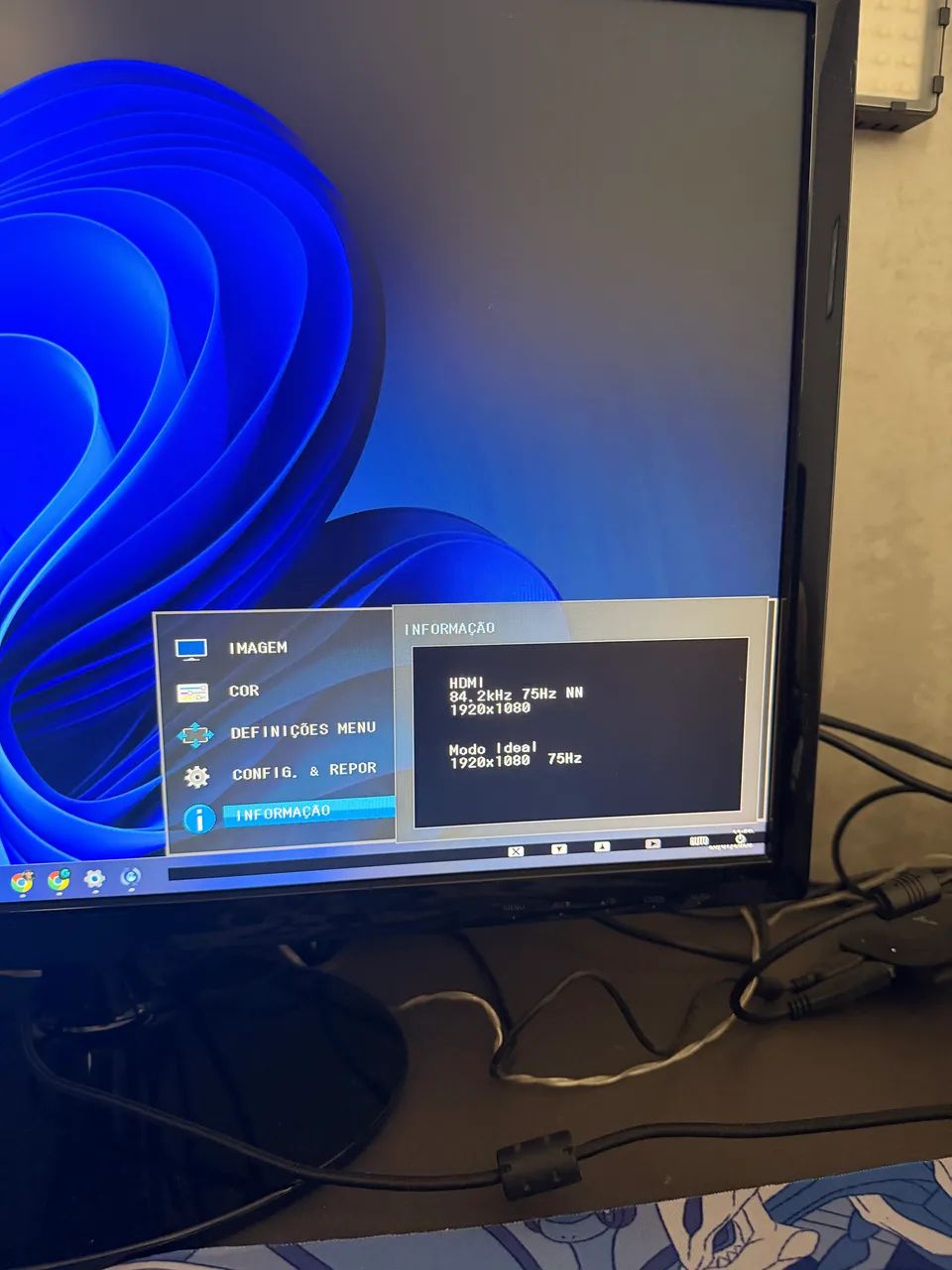 Monitor Samsung Full HD 75Hz, 24 Polegadas, HDMI e VGA - Excelente Estado - Foto 4