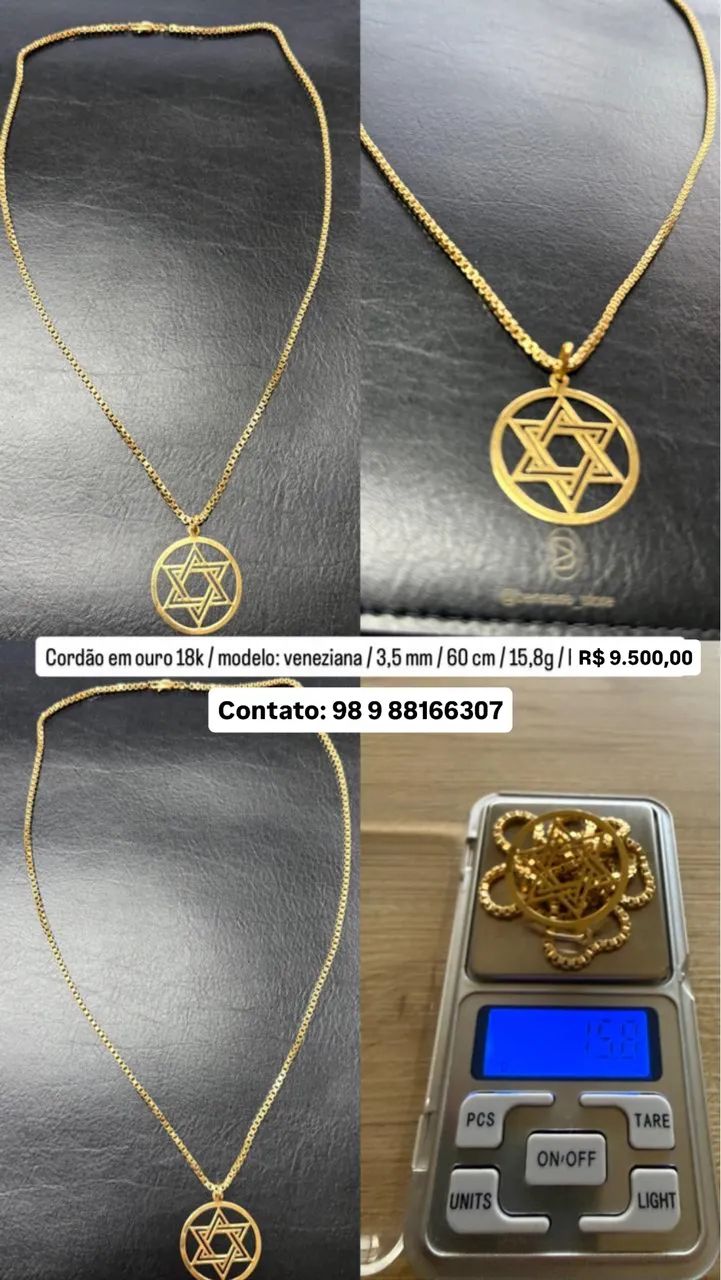 Cordão e pulseira de ouro 18k de procedência  - Foto 2