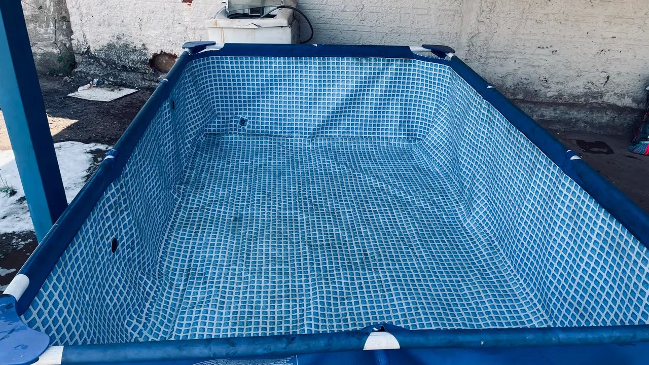 Vendo piscina lona estrutural retangular 220x150x60cm - Foto 2
