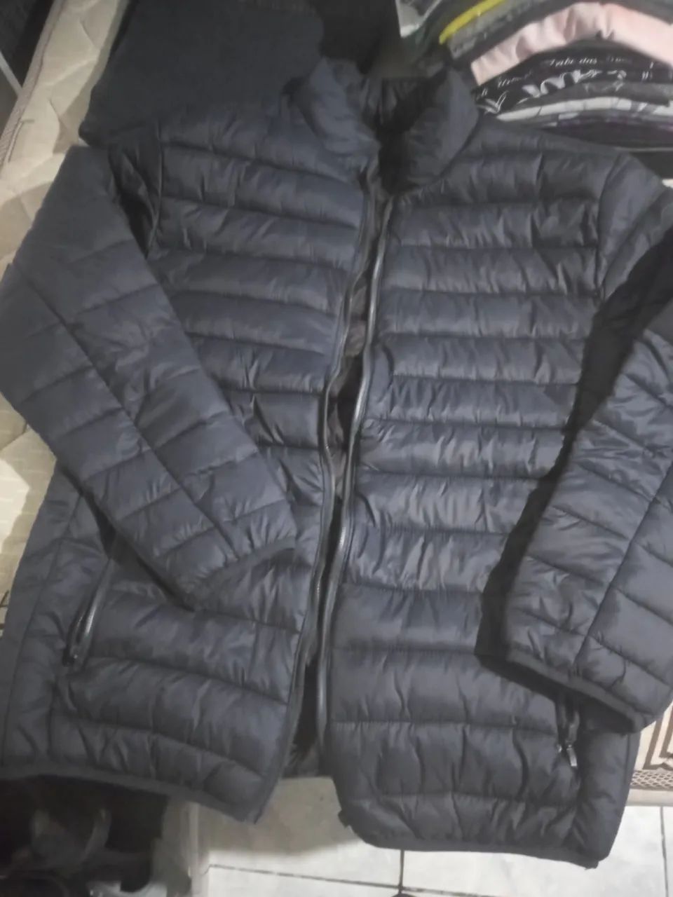 JAQUETA PUFFER AZUL G pra GG 42/44