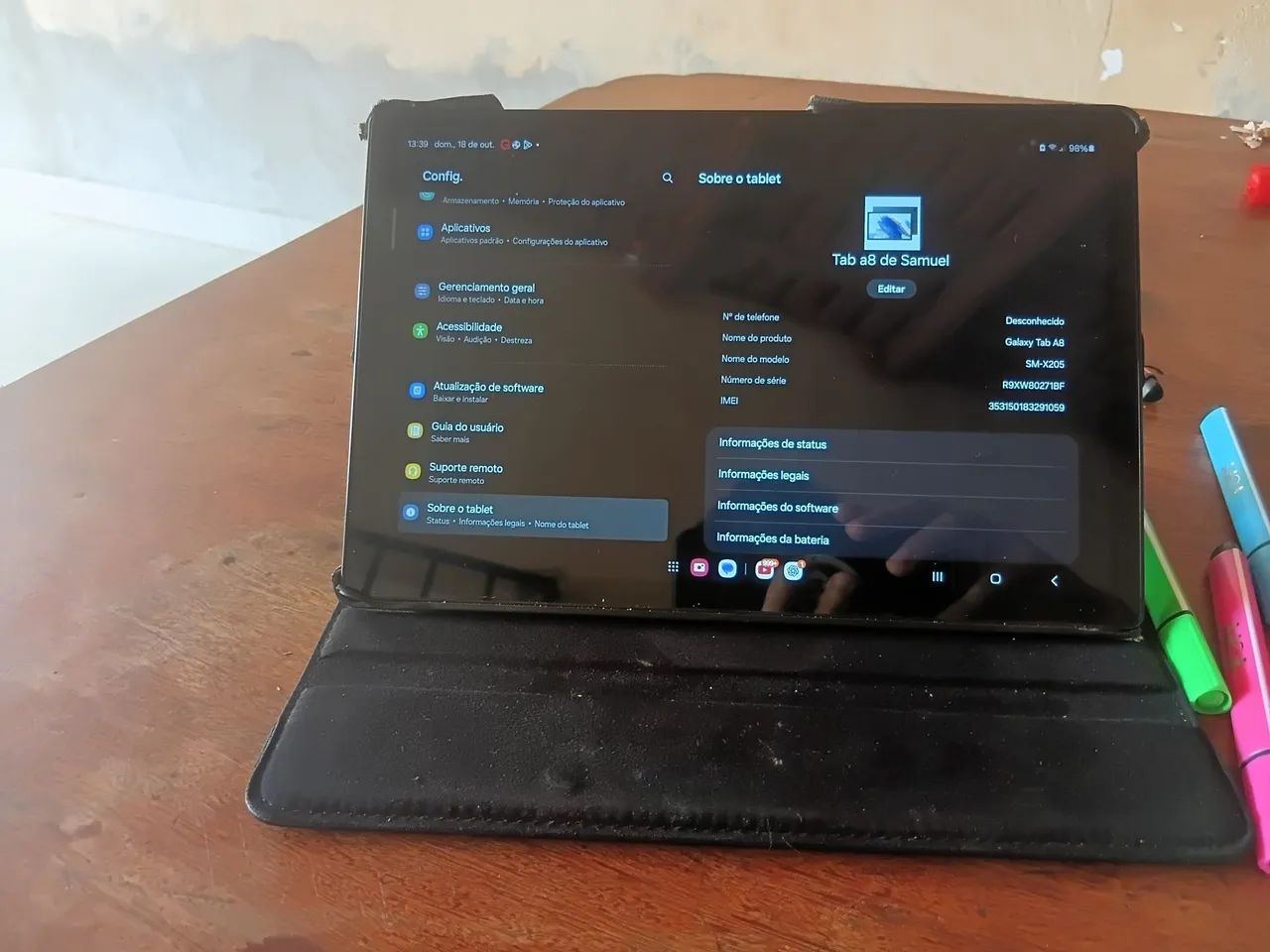 Tablet tab a8 2025 semi novo 