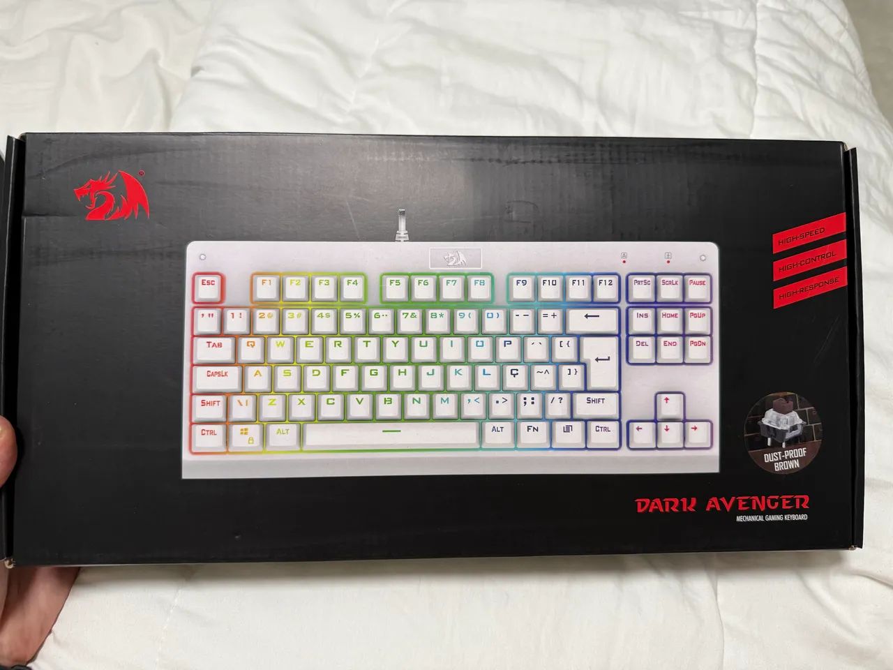 Teclado Redragon Dark Avenger Branco RGB - Foto 4