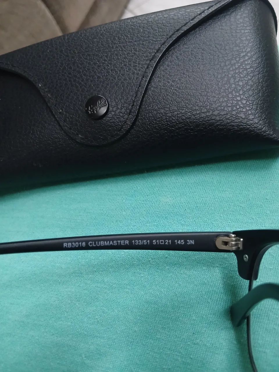ÓCULOS RAY BAN CLUBMASTER RB3016 ORIGINAL COM CASE PRETA  - Foto 3