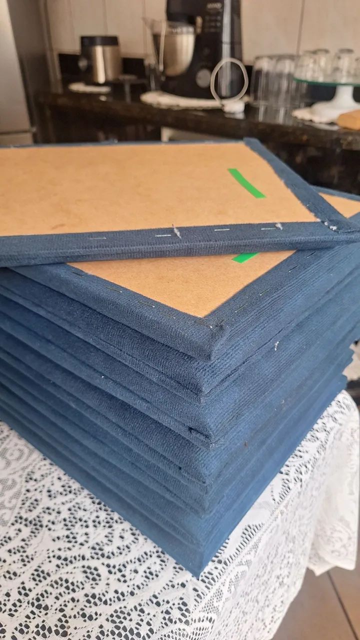 Cabeceira de cama casal azul. - Foto 5
