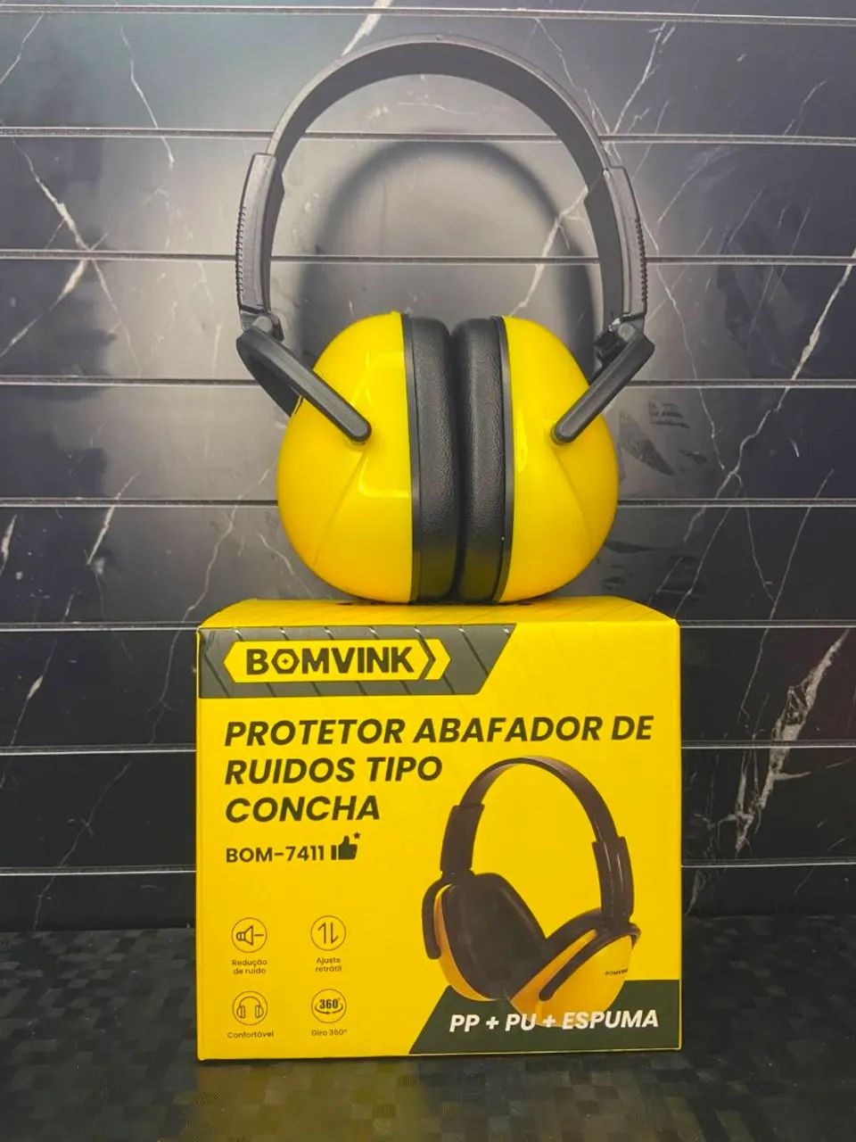 Protetor Abafador de Ruídos Tipo Concha BOMVINK BOM-7411 - Foto 3