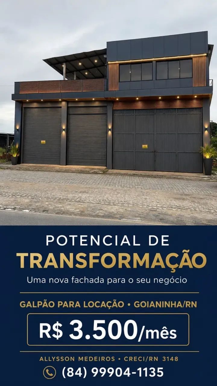 Galpão Comercial Para Alugar em Goianinha/RN - 228 m2