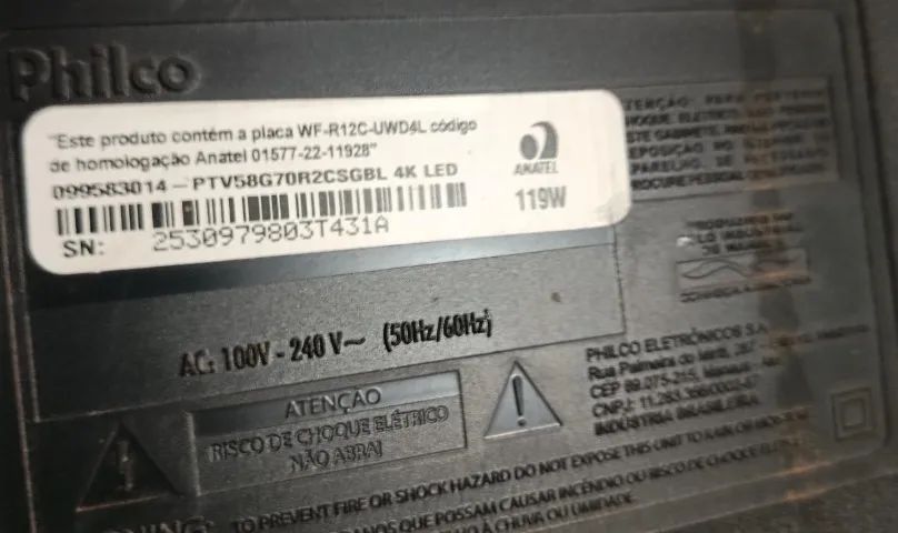 Smart TV 58" Philco Defeito - Foto 4