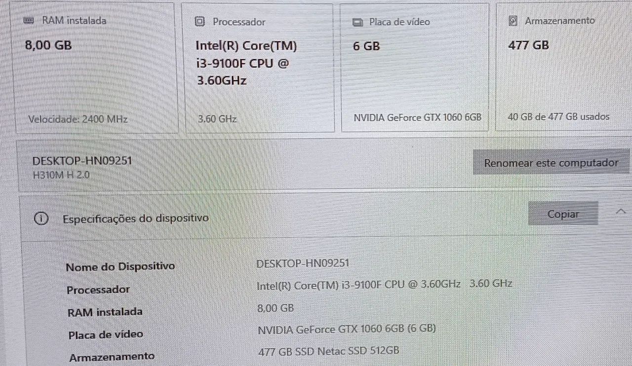 Pc gamer GTX 1060 - Foto 3