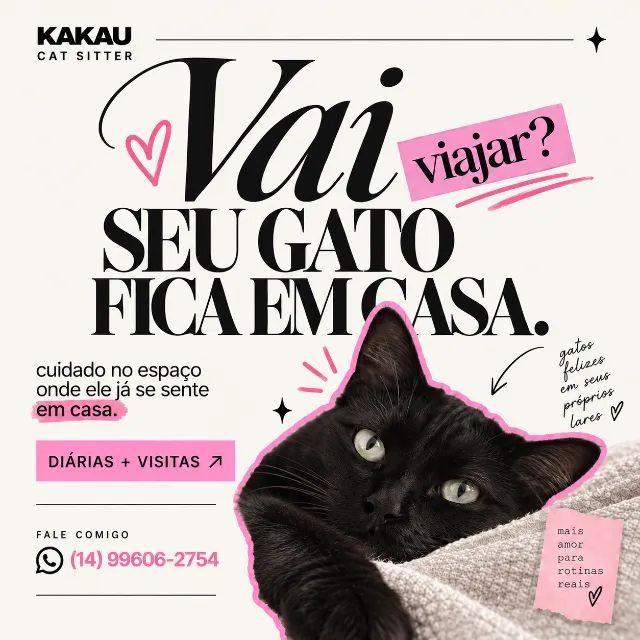 Cuidadora de gatos em Botucatu