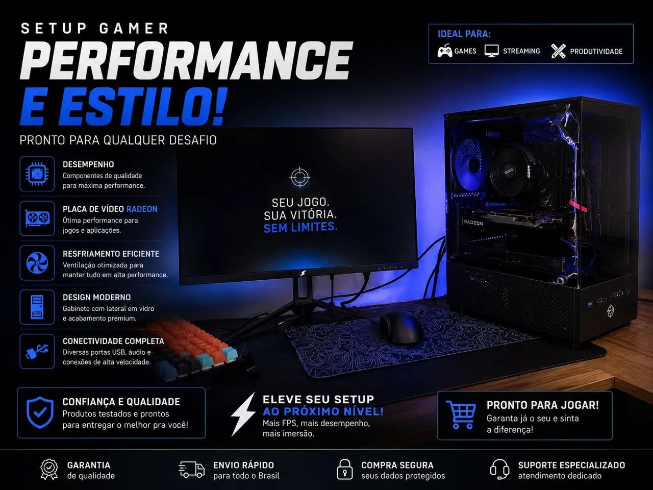 PC GAMER RYZEN 5 3600 + RX 6650XT 