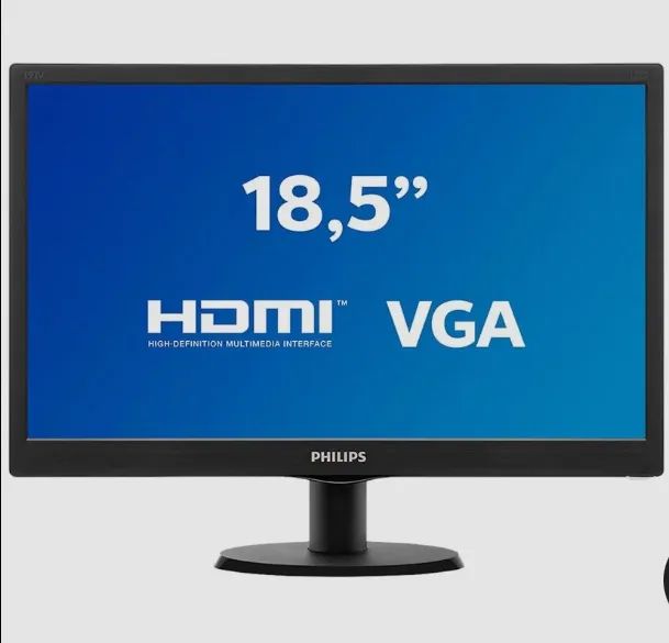 Monitor Led 18,5 Polegadas Widescreen Philips 193v5lsb2 Hd  - Foto 2