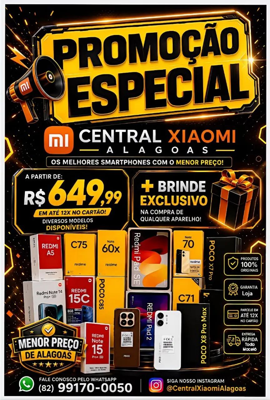 Xiaomi Poco X8 Pro Max 5G e Diversos Modelos Disponíveis 