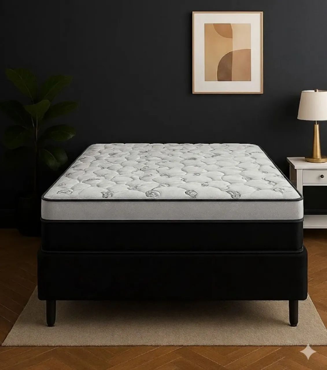 Promoção Conjunto Base com Colchão Casal de Molas Ensacadas Prime Light