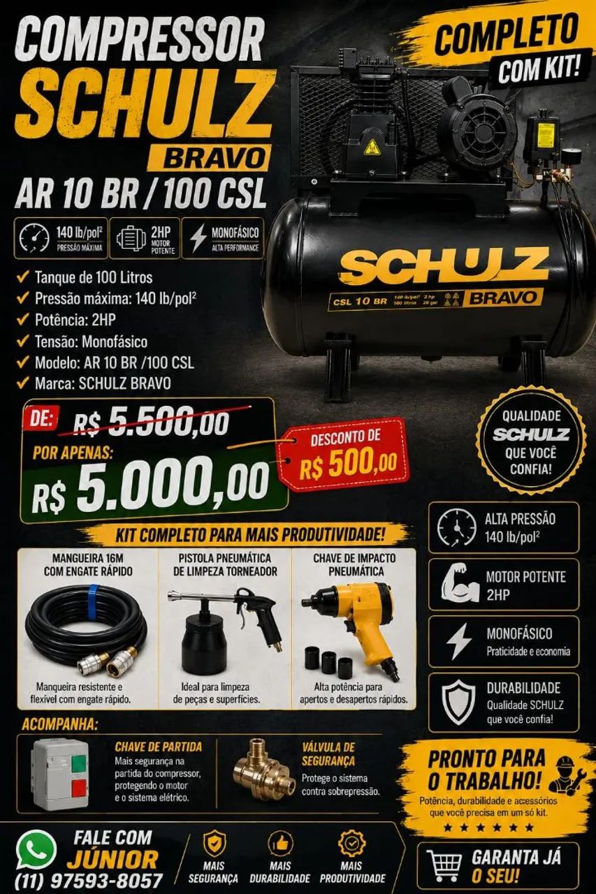 Compressor  SCHULZ BRAVO AR10BR.
