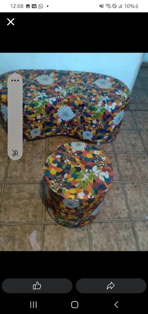 Jogo de puf vendo ou troco  - Foto 2