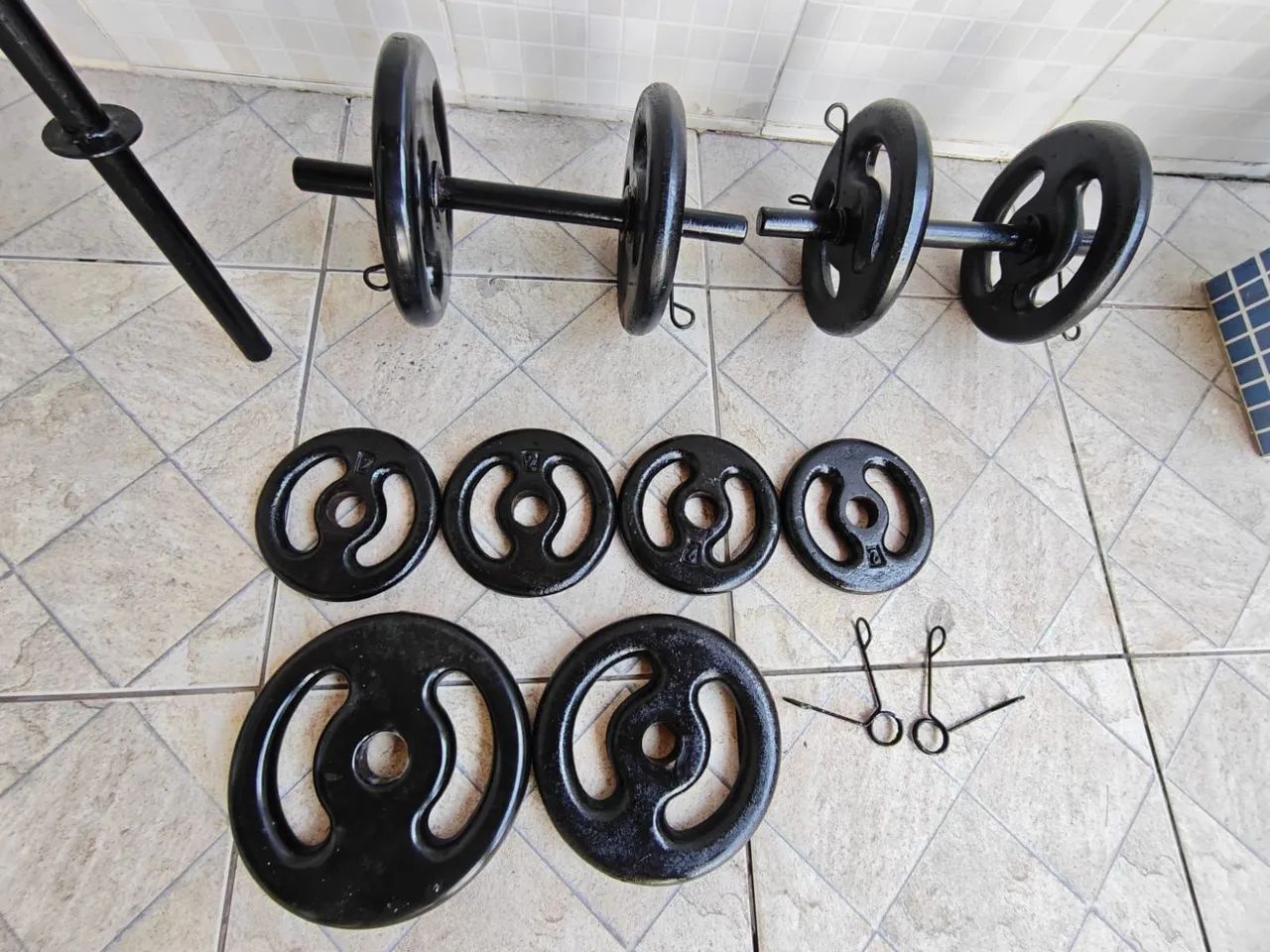Kit Halteres com Barras e Anilhas
