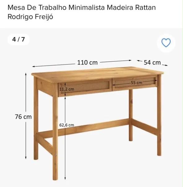 Mesa escrivaninha aparador madeira  - Foto 3