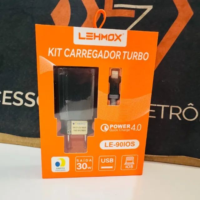 Carregador Turbo Lehmox LE-90IOS para Iphone