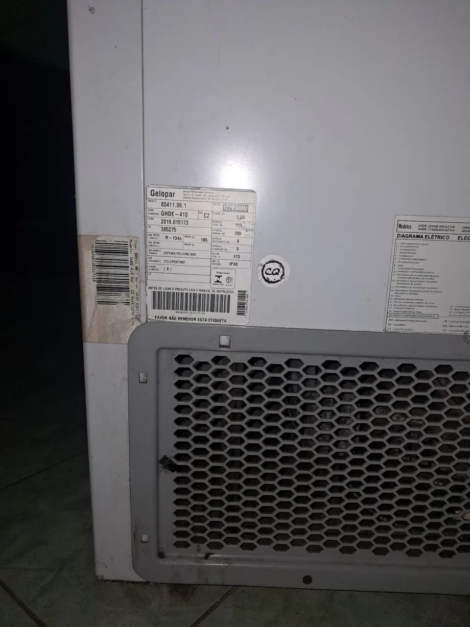 Freezer Horizontal tampa de vidro