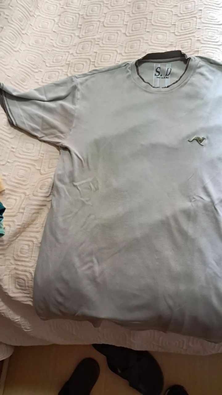 2 Camisetas Side Walk tam. G malha grossa pix dinheiro  - Foto 2