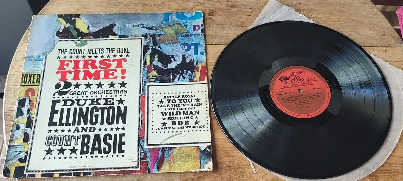LP First Time! - The Count Meets the Duke - Duke Ellington Orchestra Count Basie Orchestra