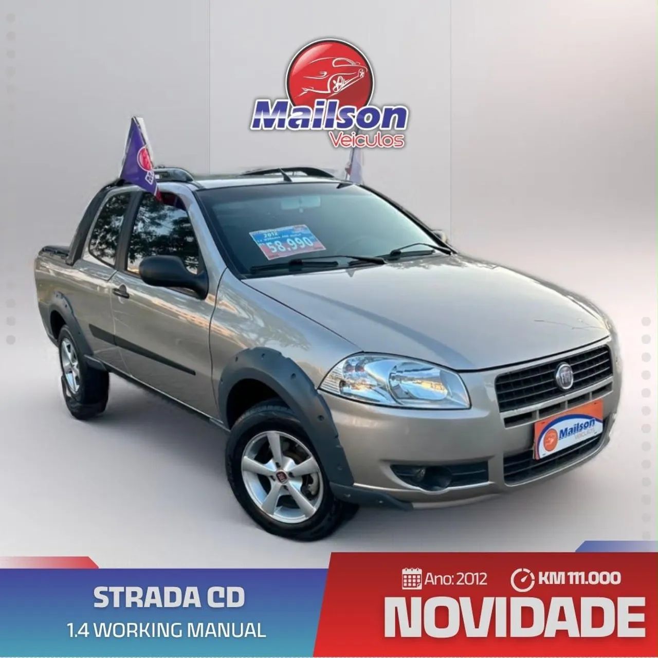 Fiat Strada Working 1.4 MPI Fire Flex 8V CD 2012