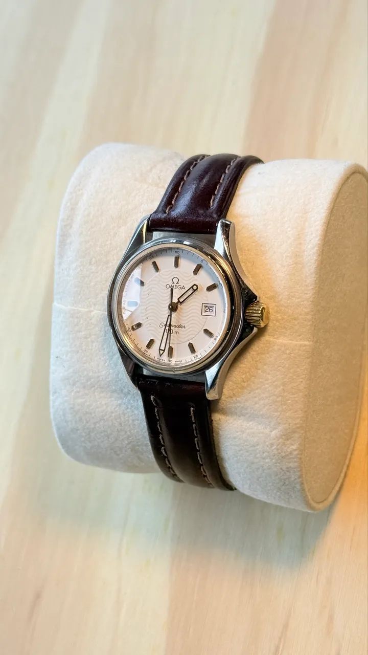 Relógio omega seamaster ORIGINAL movimento Quartz 30mm c/ coroa - Foto 2